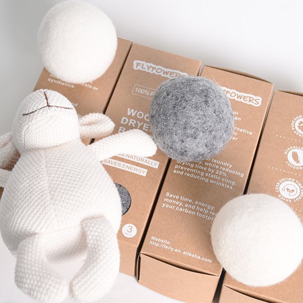 3 Pack Nature Organic 100% New Zealand Wool Dryer Balls For Laundry