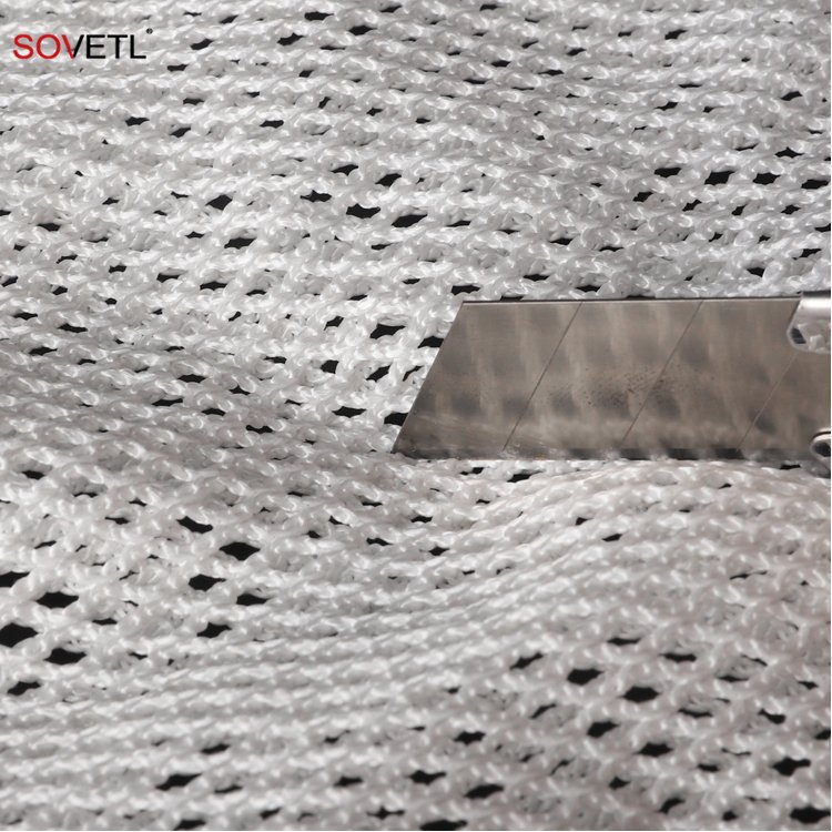 UHMWPE Net High Strength abrasion resistant Chemical Resistance Knitted Anti Bite Anti Cut UHMWPE Mesh Fabric For Fishing Net