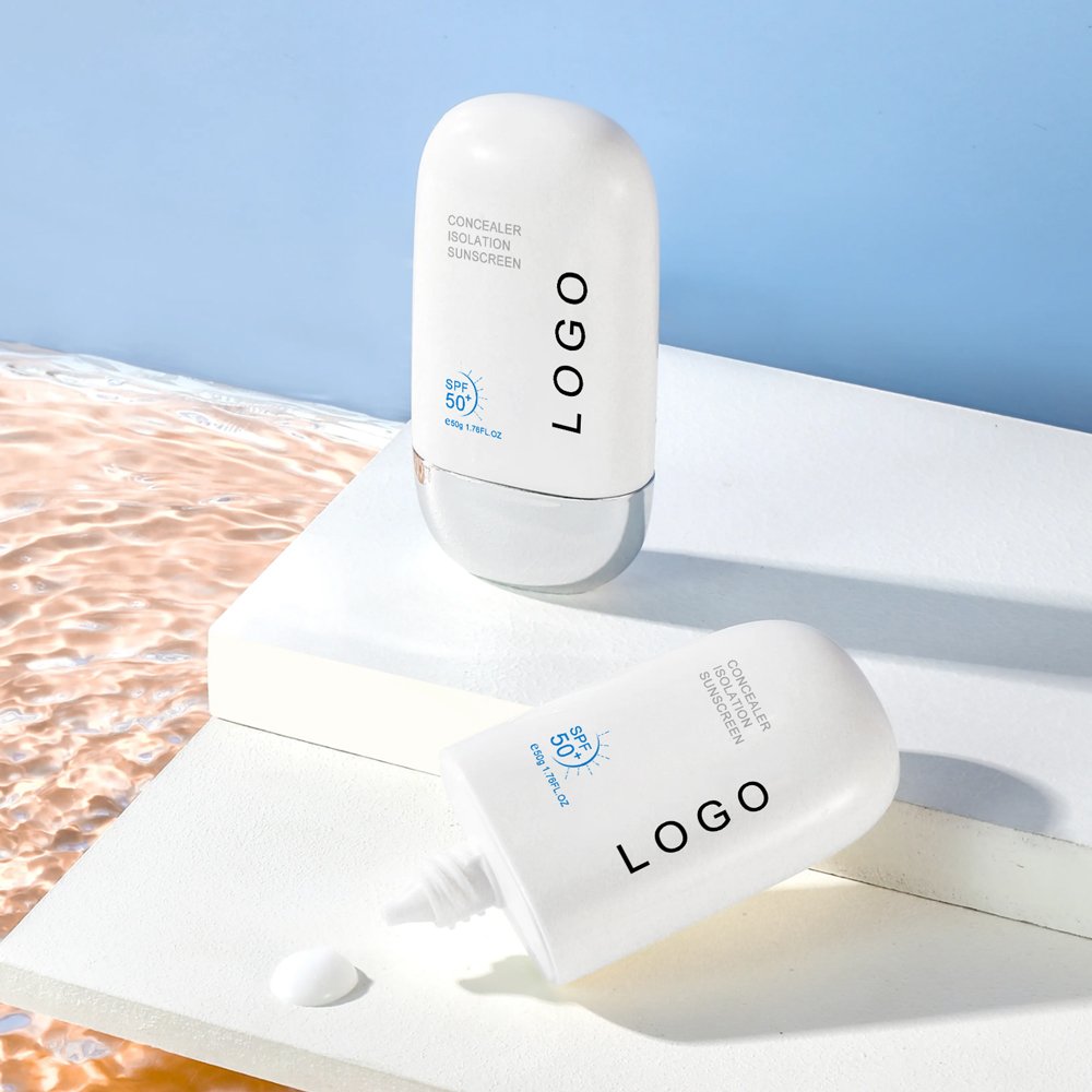 OEM Cream Sunscreen with Zinc Oxide Korean Waterproof Sun Protection Solar Facial Sunscreen Sunblock