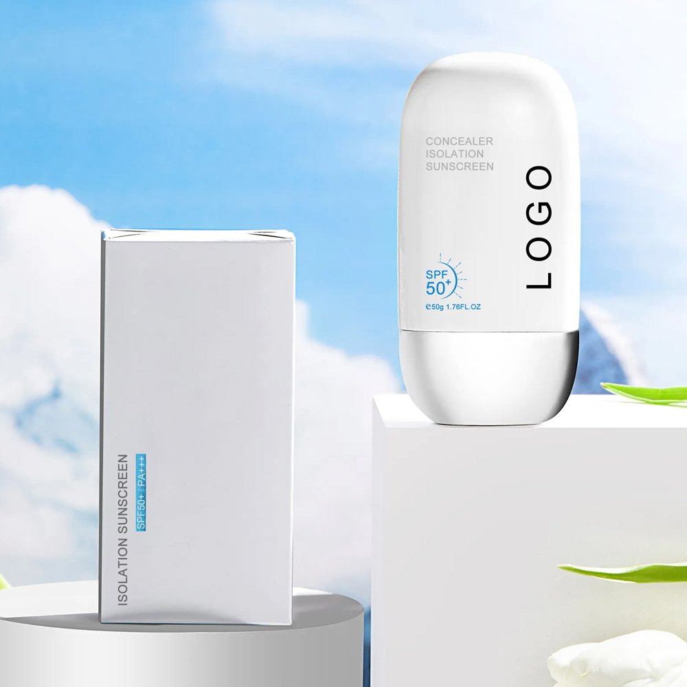 OEM Cream Sunscreen with Zinc Oxide Korean Waterproof Sun Protection Solar Facial Sunscreen Sunblock