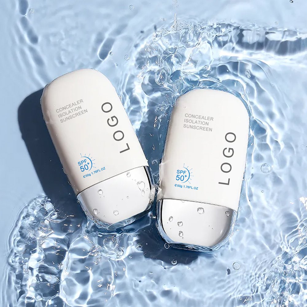 OEM Cream Sunscreen with Zinc Oxide Korean Waterproof Sun Protection Solar Facial Sunscreen Sunblock