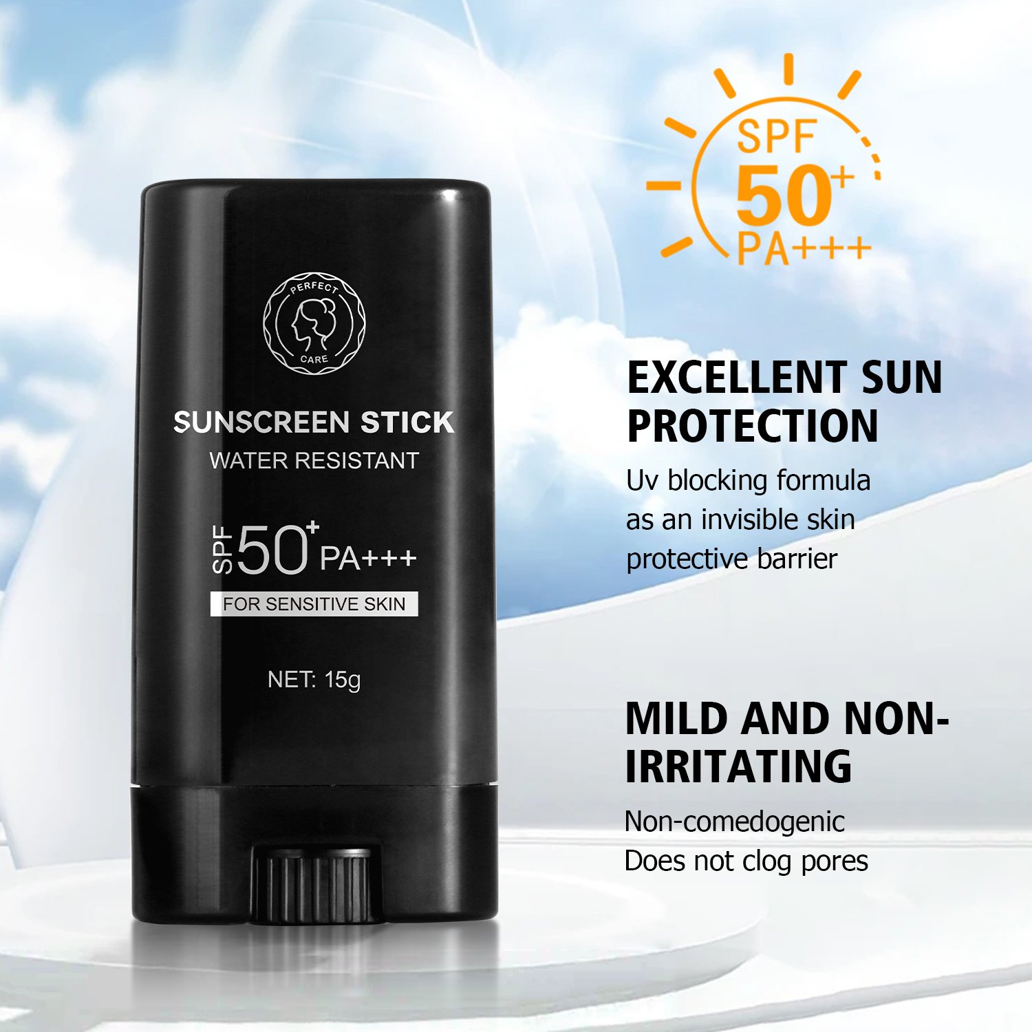 Private Label OEM Cream/Liquid Color Zinc O Sunscreen Stick Vegan Mineral Herbal SPF 50 Sunscreen Suitable for Sensitive Skin