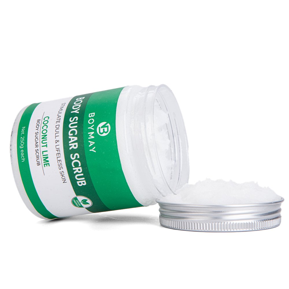 Organic Private Label Wholesale Whitening Vitamin Coconut Lime Sugar Body Scrub For Holiday Sets