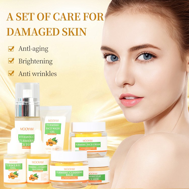Turmeric Cleanser One of 7cs Turmeric Skin Care Set Acne Treatment Deep Cleaning Pores Whitening 100ml Turmeric Face Wash Gel
