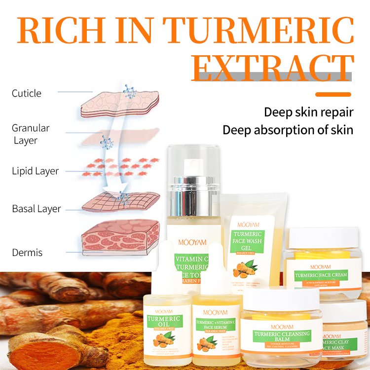 Turmeric Cleanser One of 7cs Turmeric Skin Care Set Acne Treatment Deep Cleaning Pores Whitening 100ml Turmeric Face Wash Gel