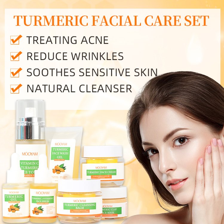 Turmeric Cleanser One of 7cs Turmeric Skin Care Set Acne Treatment Deep Cleaning Pores Whitening 100ml Turmeric Face Wash Gel