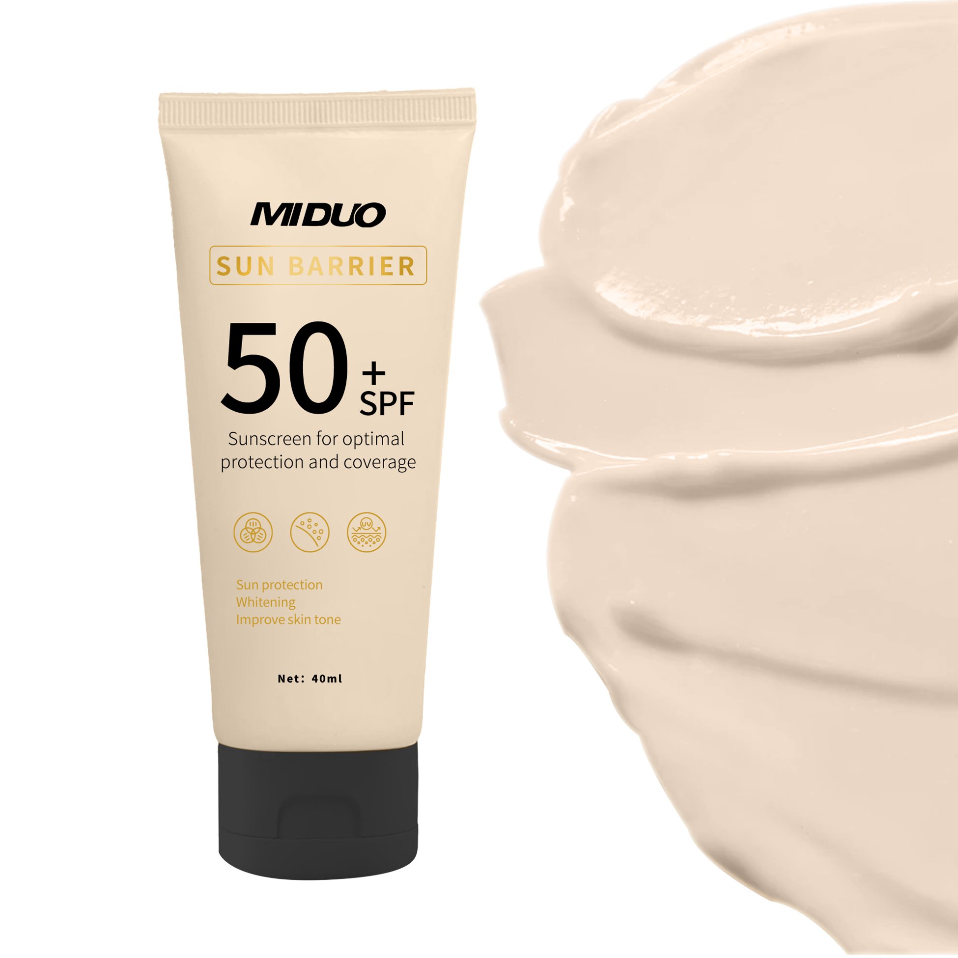 MIDUO OEM Factory 40ML Against UVA Skin Regimen Facial Daily Aging Sport Sunscreen Stick Safe SPF Sunscreen For Women Face