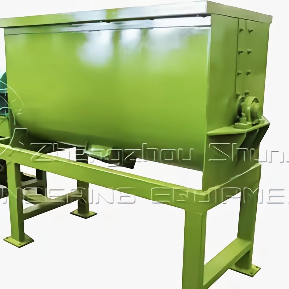 Industrial of 2-3 tons per hour of all kind of powder material/Organic Compost Horizontal Mixer for sales