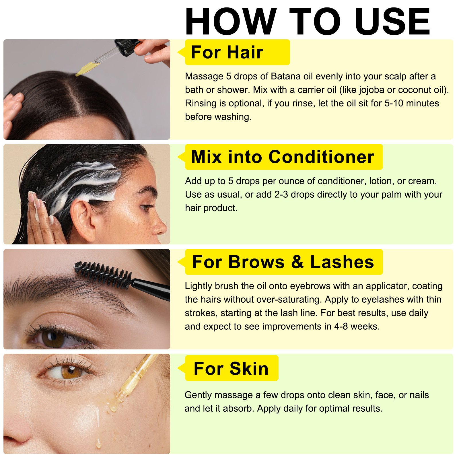 WORSAM Organic Cold Pressed Hair Growth Oil Butter Moisturizing Smoothing Unrefined Raw Batana Oil Set for Men and Women