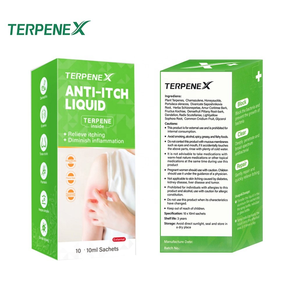 Custom Logo Organic Natural Water Soluble Plant Terpenes For Natural Herb Anti-itch Liquid