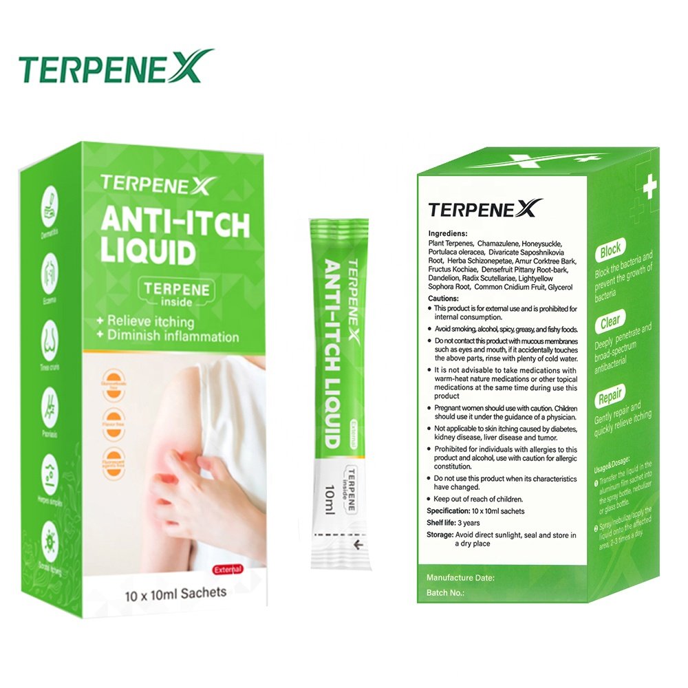 Custom Logo Organic Natural Water Soluble Plant Terpenes For Natural Herb Anti-itch Liquid
