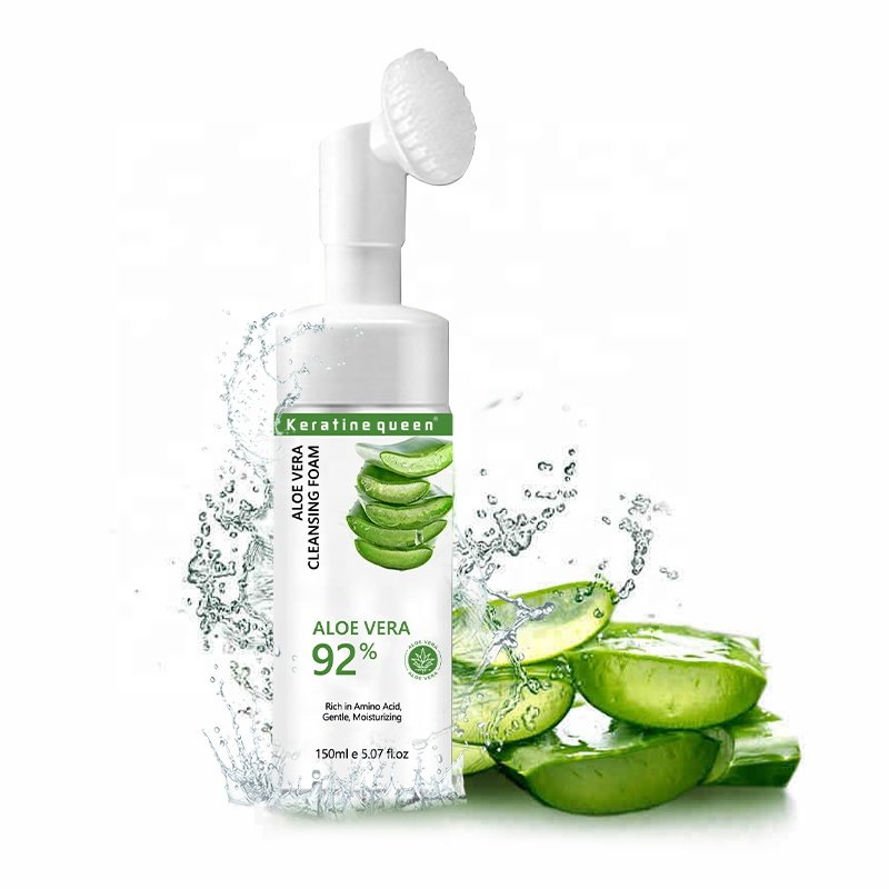 Aloe Vera 92% Cleansing Foam Amino Acid Face Wash Moisturizing Gentle and Hydrating Facial Cleanser