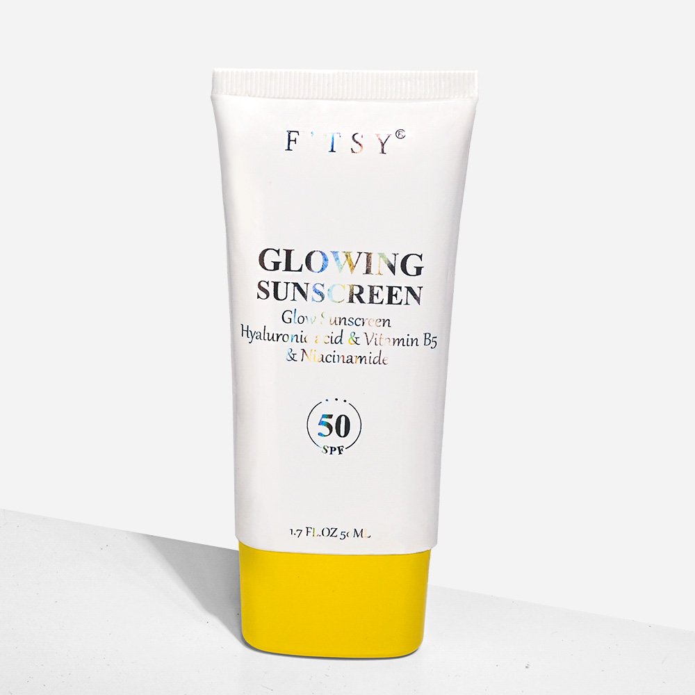 Private Label Spf 50 Shimmer Sunscreen Sunblock Tanning Moisturizing Face & Body Glowing Sunscreen Lotion