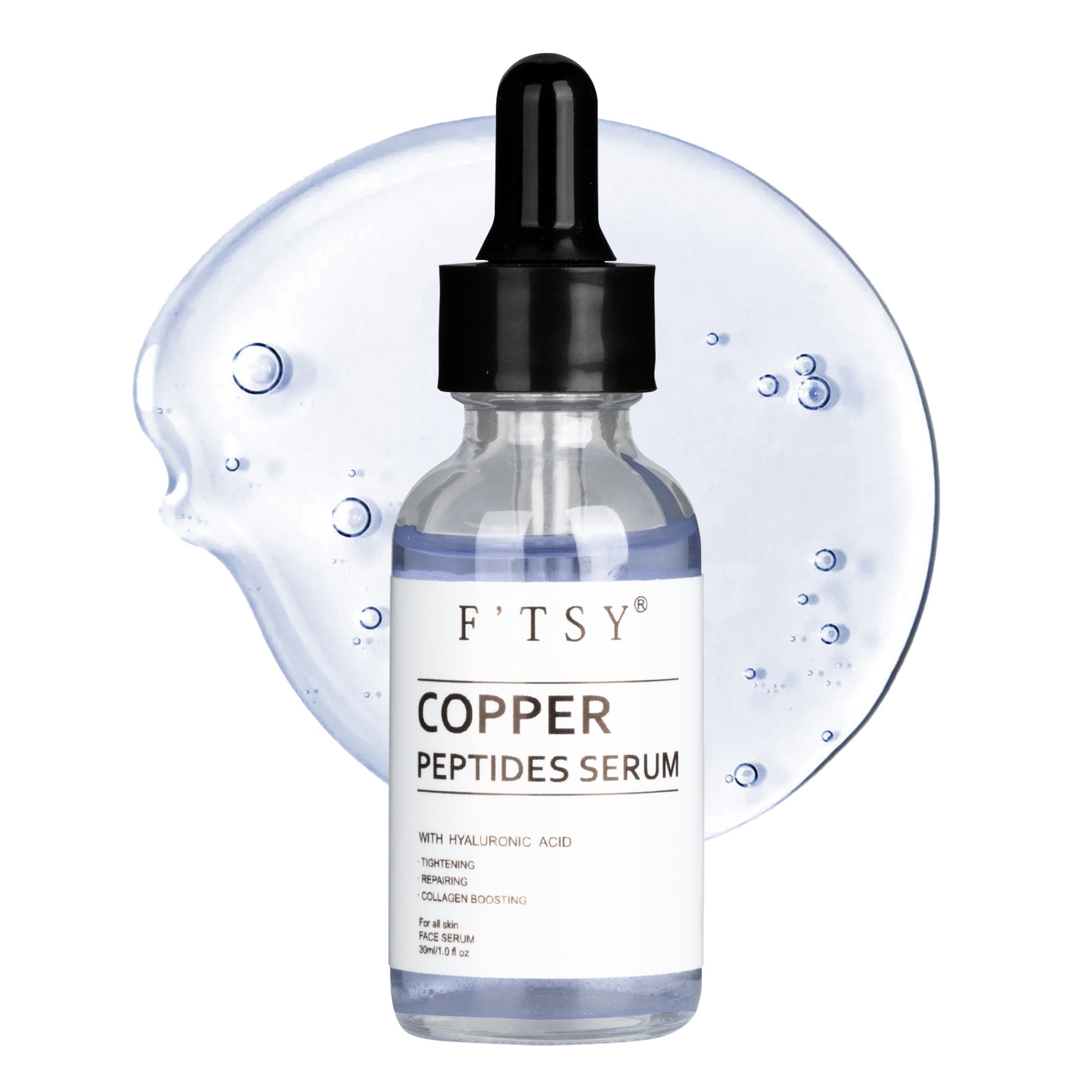 Private Logo Custom Blue Copper Peptide Anti-wrinkle Moisturizing Hydrating Skin Growth Factor Face Serum