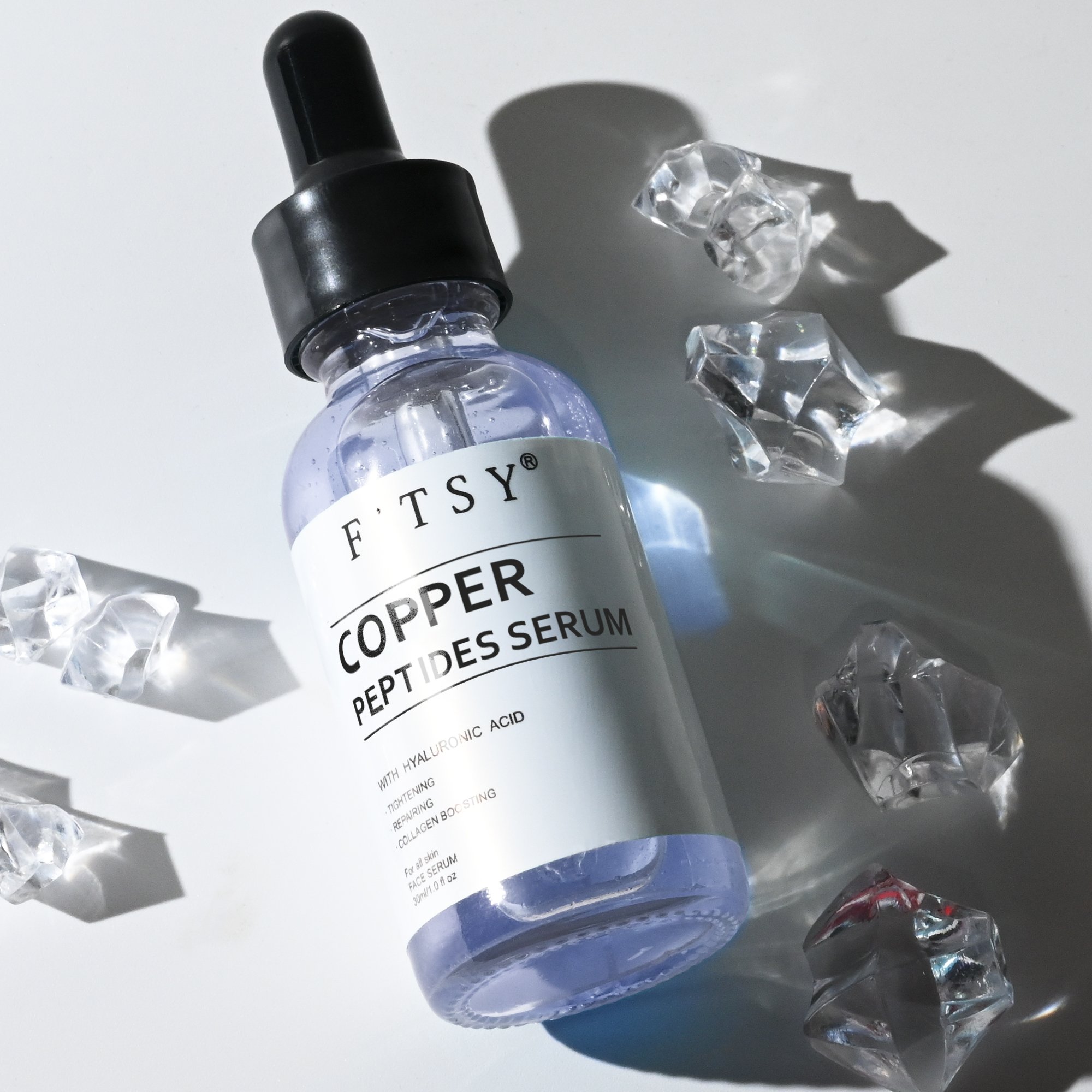 Private Logo Custom Blue Copper Peptide Anti-wrinkle Moisturizing Hydrating Skin Growth Factor Face Serum