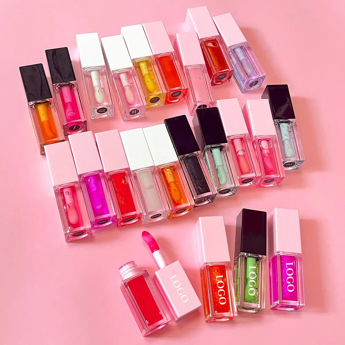 Hot Selling private label color changing lip glow oil vegan clear plumping liquid shimmer flavoring lip oil