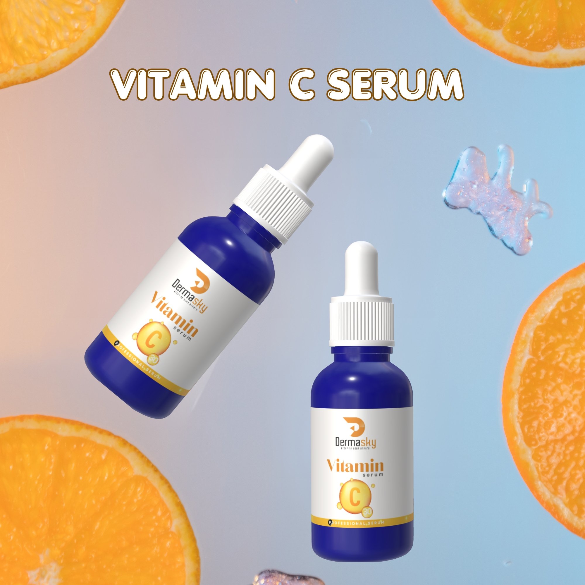 Hot Sale Skin Care Serum Hyaluronic Acid Vitamin E OEM Organic Anti Aging Brightening Wrinkle Face Vitamin C Serum Dermasky