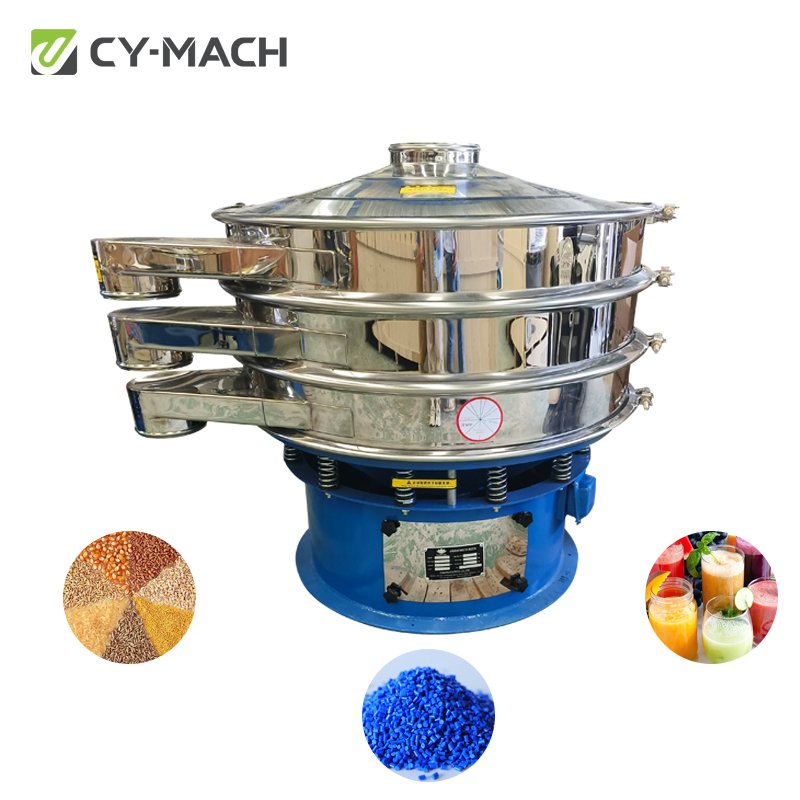 High Screening 100-400 Mesh Organic Fertilizer Nickel Rotary Vibrating Screening Equipment Polyurethane Panel