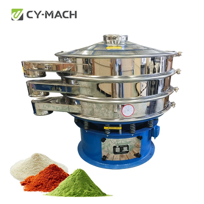 High Screening 100-400 Mesh Organic Fertilizer Nickel Rotary Vibrating Screening Equipment Polyurethane Panel