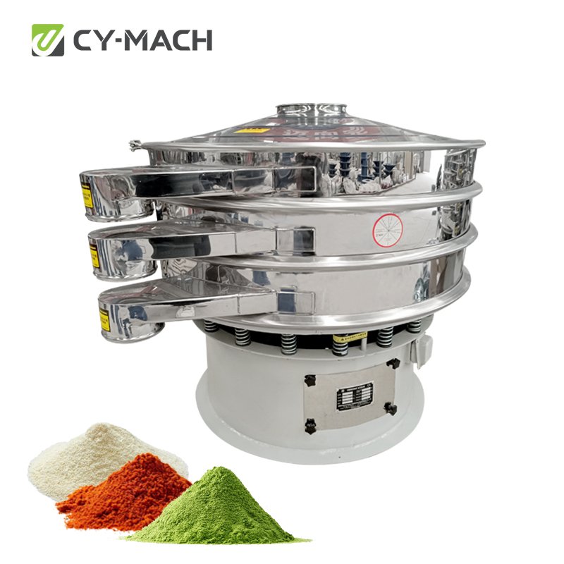 High Screening 100-400 Mesh Organic Fertilizer Nickel Rotary Vibrating Screening Equipment Polyurethane Panel