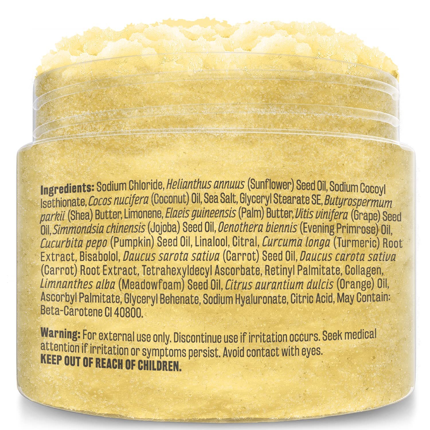Gently Exfoliating Moisturizing Skincare Turmeric Skin Collagen Coconut Oil Face Hand Foot Body Scrub