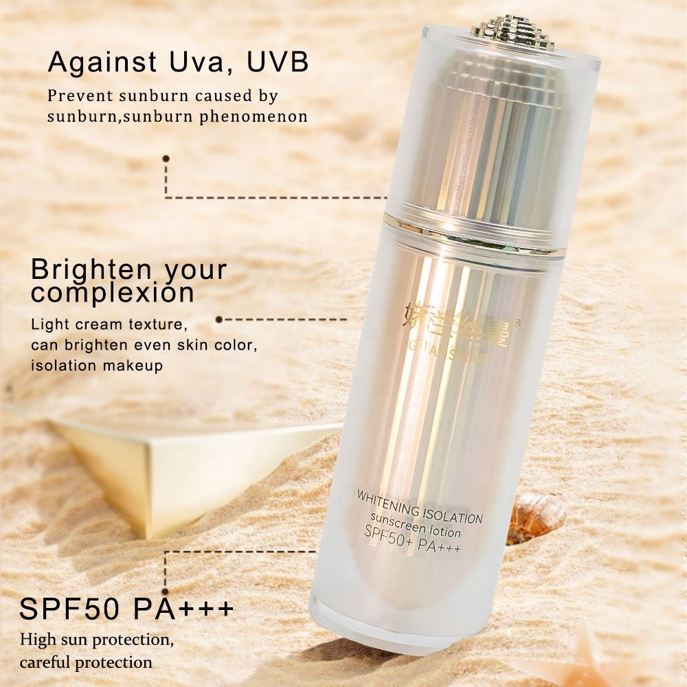 NEW Private Label All Day UVA Sunscreen lotions Waterproof SPF 50+ Moisturizing Mineral Sunscreen With Zinc Oxide