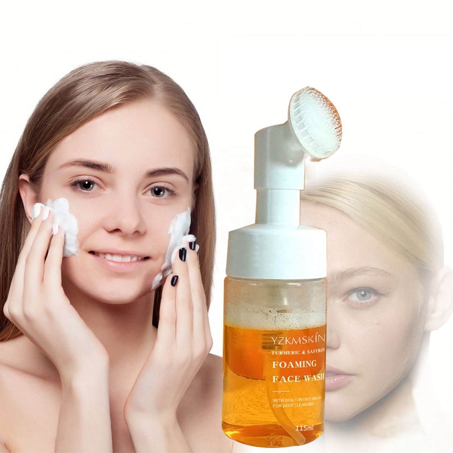 Turmeric Face Wash Oem Custom Facial Turmeric Honey Organic Deep Cleansing Gel Clarifying Face Water Hydrating facial Cleanser