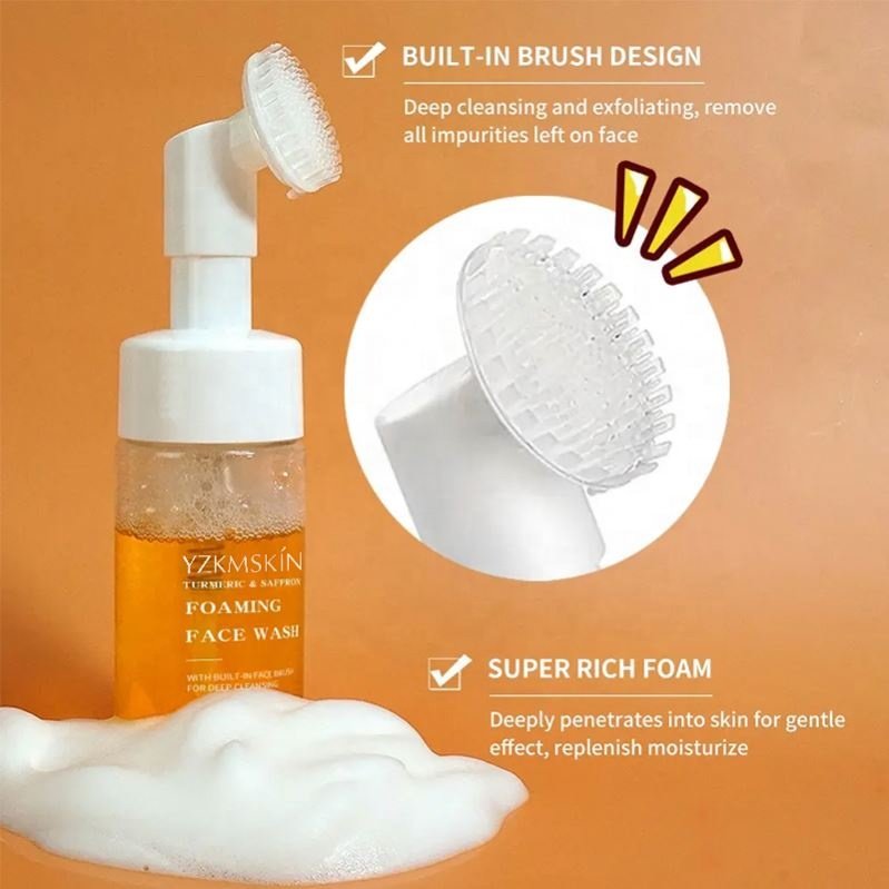 Turmeric Face Wash Oem Custom Facial Turmeric Honey Organic Deep Cleansing Gel Clarifying Face Water Hydrating facial Cleanser