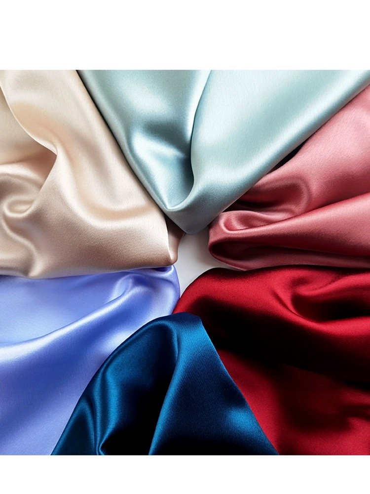 Chinese factory price wholesale high quality elastic acetate fabric satin stretch dyed fabric dress fabric 95gsm