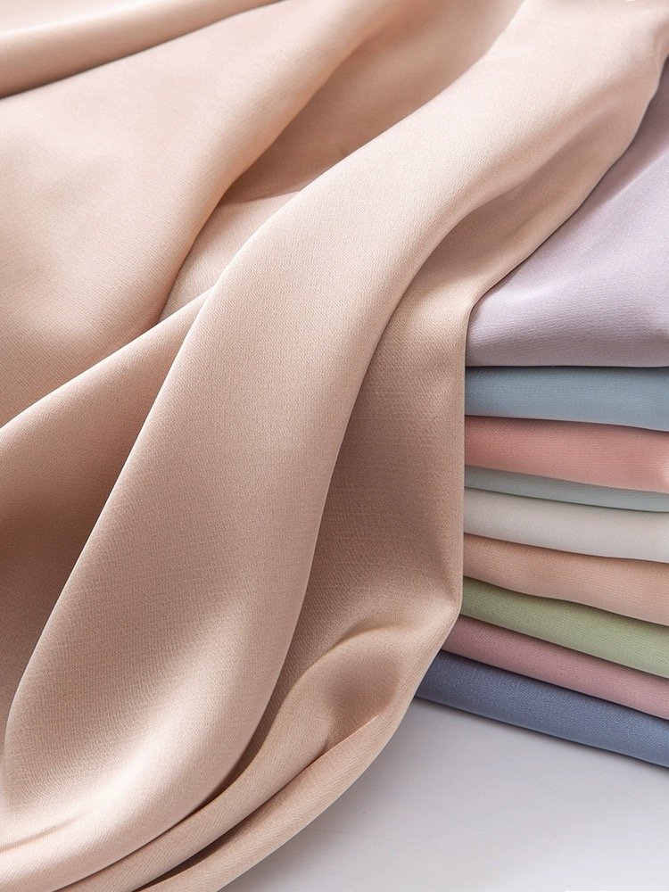 Chinese factory price wholesale high quality elastic acetate fabric satin stretch dyed fabric dress fabric 95gsm