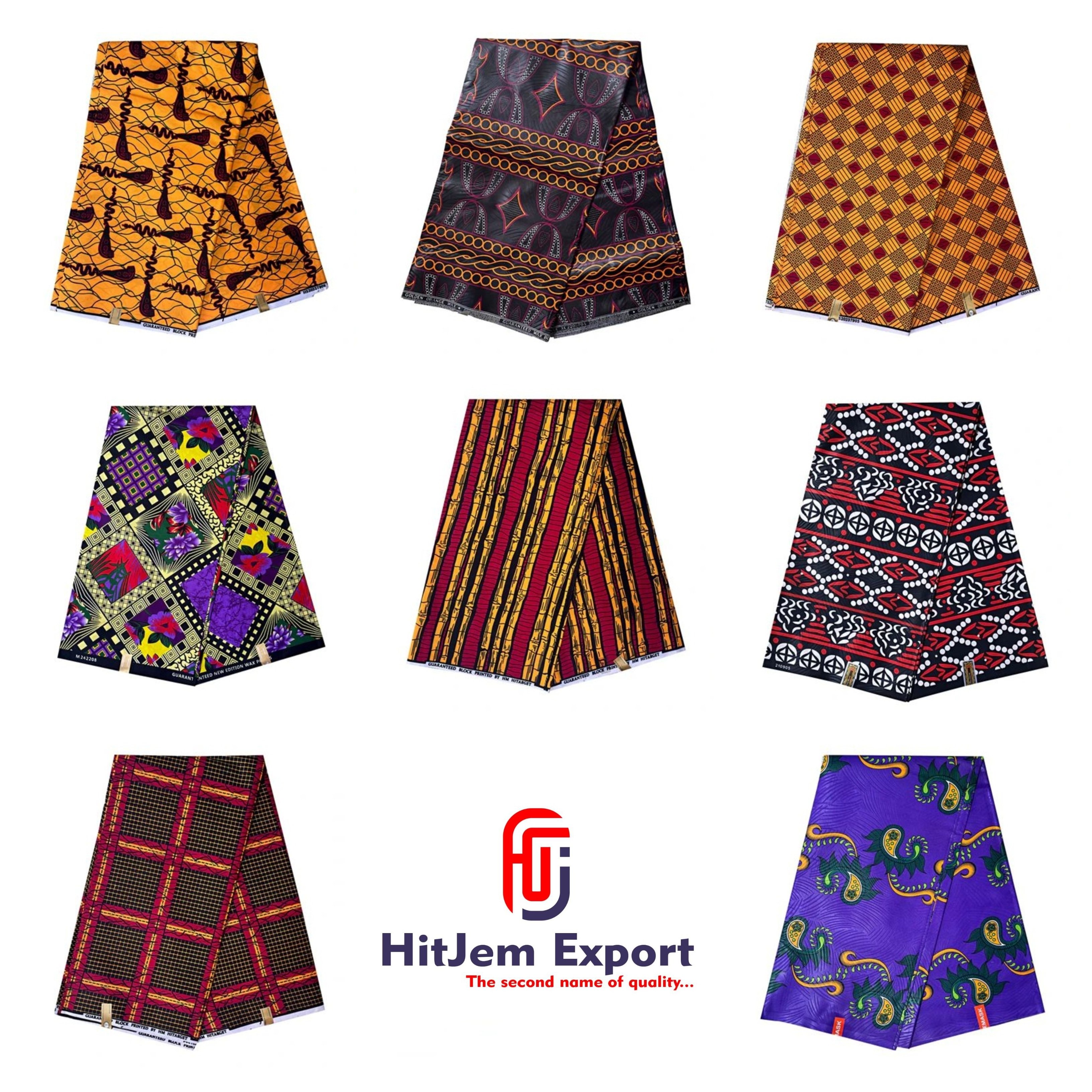 Hot Selling Block Print Africa Wax Fabric Hollandais Ankara Wax Prints Gold Super Fabric African Wax Print