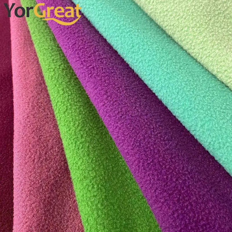 Outdoor Fashion 100% polar miro fleece winter warm knit fabric 200gsm