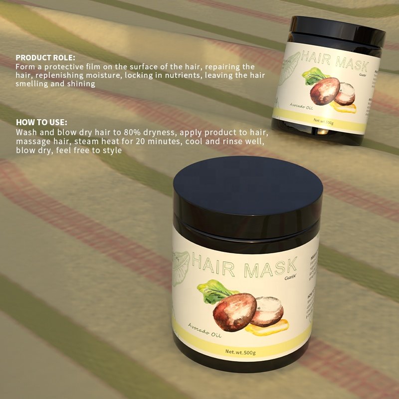OEM /ODM Natural Shea butter Oil Organic hair steam mask Hair Mask For Damaged Hair repair para cabrlo masker rambut
