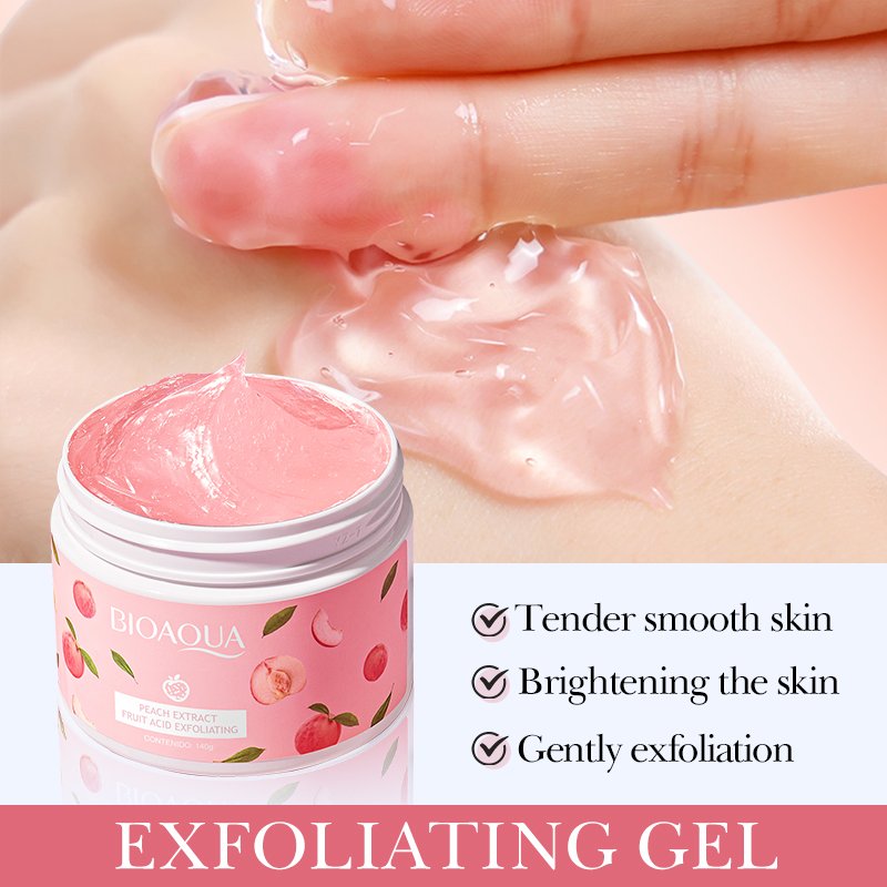 BIOAQUA Natural Organic Exfoliating Scrub Gel Honey Peach Moisturizing Whitening Brightening Body Cleaning Body Scrub For Adult