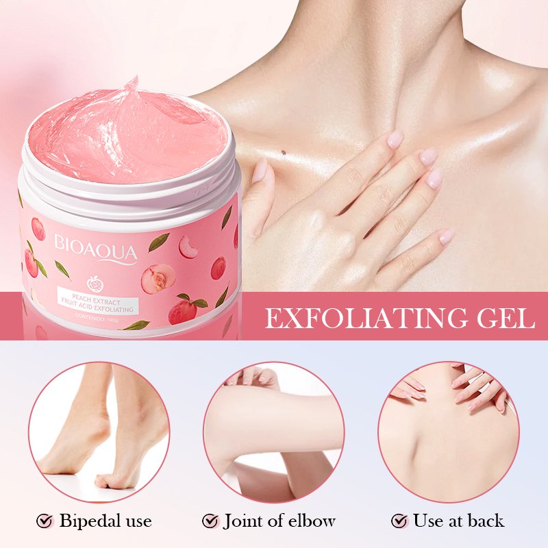 BIOAQUA Natural Organic Exfoliating Scrub Gel Honey Peach Moisturizing Whitening Brightening Body Cleaning Body Scrub For Adult