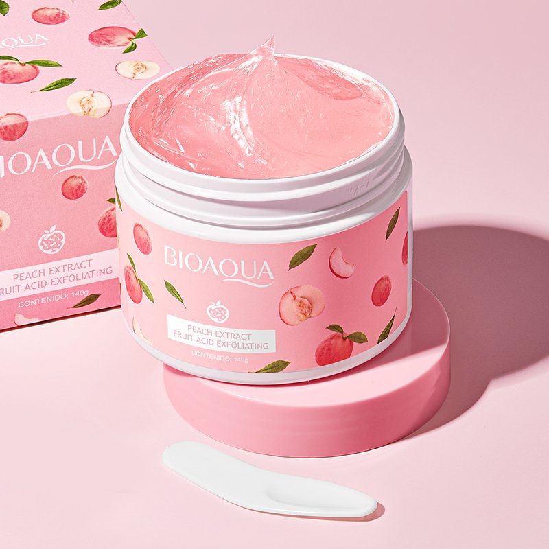 BIOAQUA Natural Organic Exfoliating Scrub Gel Honey Peach Moisturizing Whitening Brightening Body Cleaning Body Scrub For Adult