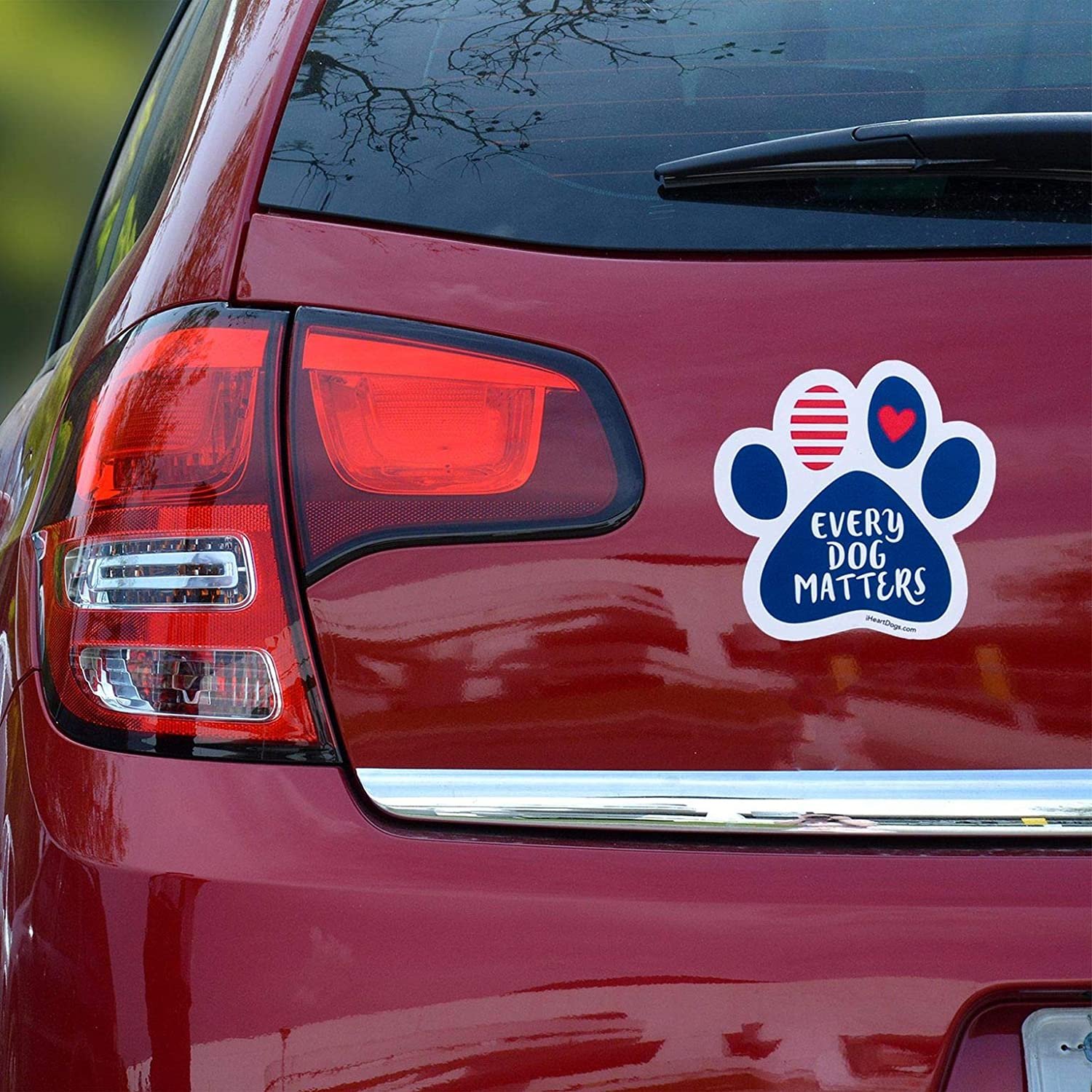 Custom Pink Pawprint Magnet Decal 5 Inch Magnetic Car Sticker Automotive Stickers for Pet Owners
