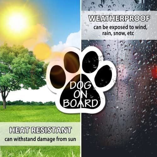 Custom Pink Pawprint Magnet Decal 5 Inch Magnetic Car Sticker Automotive Stickers for Pet Owners