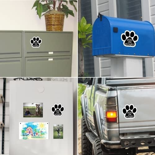 Custom Pink Pawprint Magnet Decal 5 Inch Magnetic Car Sticker Automotive Stickers for Pet Owners