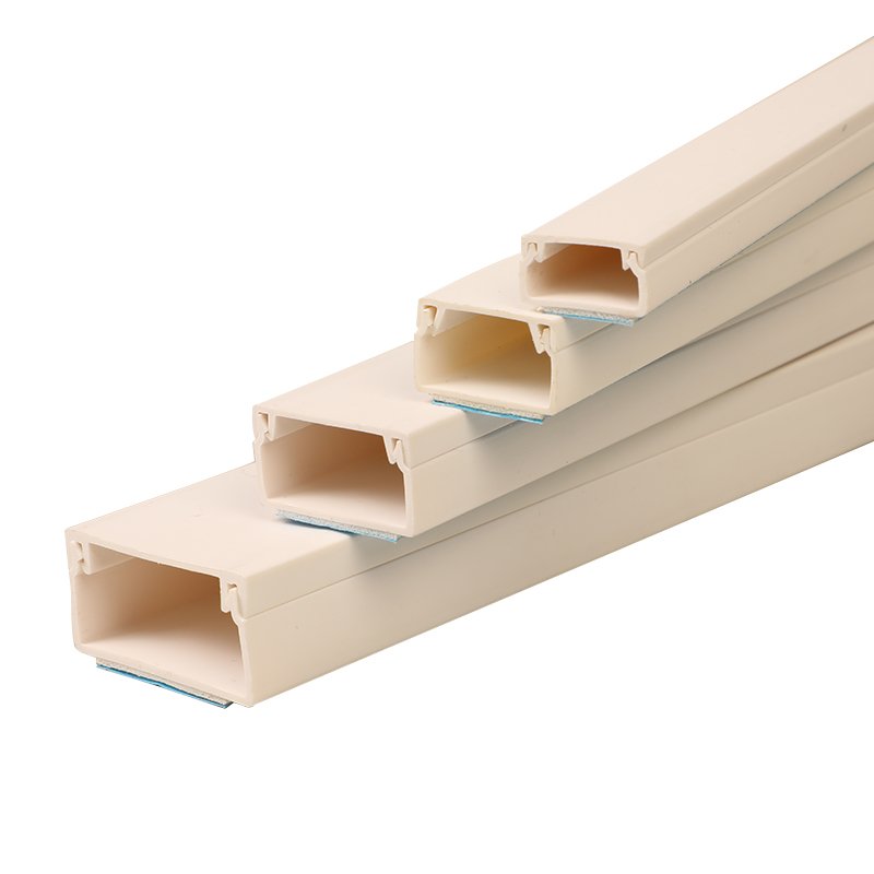 White Wall Mounted Arc Floor Cable Channel Pvc Cord Cover/Industrial Floor Trunking
