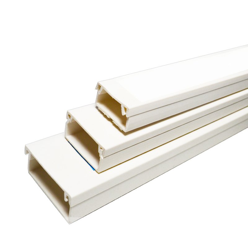 White Wall Mounted Arc Floor Cable Channel Pvc Cord Cover/Industrial Floor Trunking