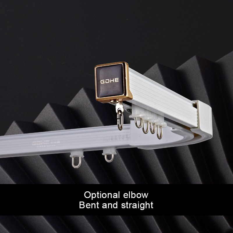 Brand New Product Home Mounted Ripple Fold Curtain Custom Aluminum Single Modern Ceiling Mounted Aluminum Double Curtain Track