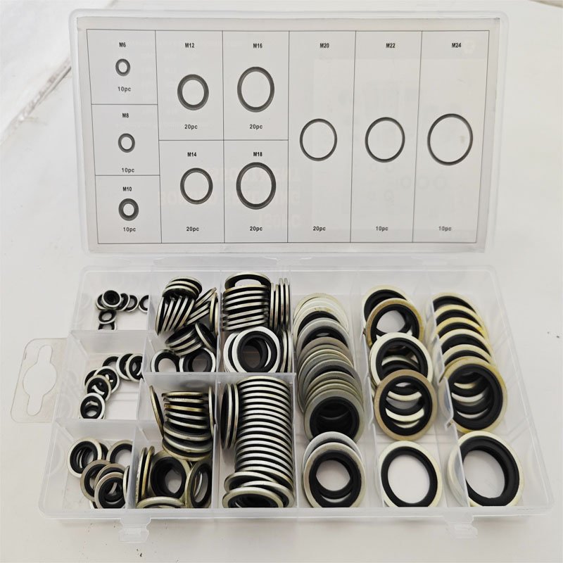 150pc Bonded Oil Seal DOWTY Washer Assortment Metric 6 8 10 12 22 24MM o-ring