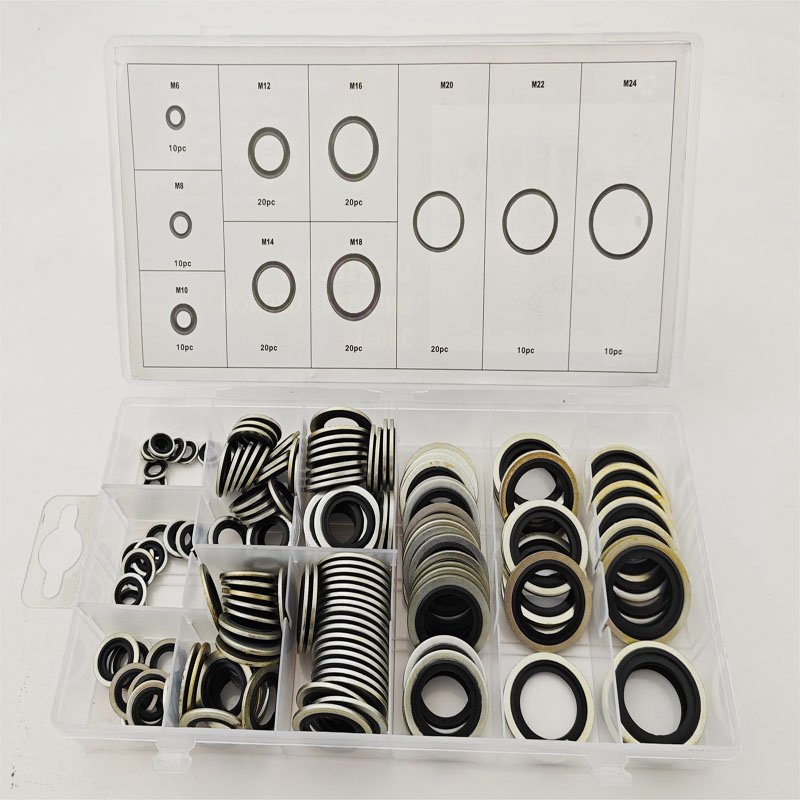 150pc Bonded Oil Seal DOWTY Washer Assortment Metric 6 8 10 12 22 24MM o-ring