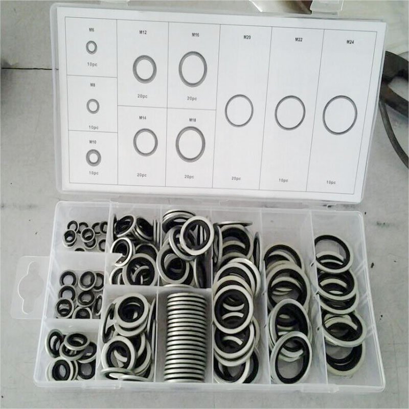150pc Bonded Oil Seal DOWTY Washer Assortment Metric 6 8 10 12 22 24MM o-ring