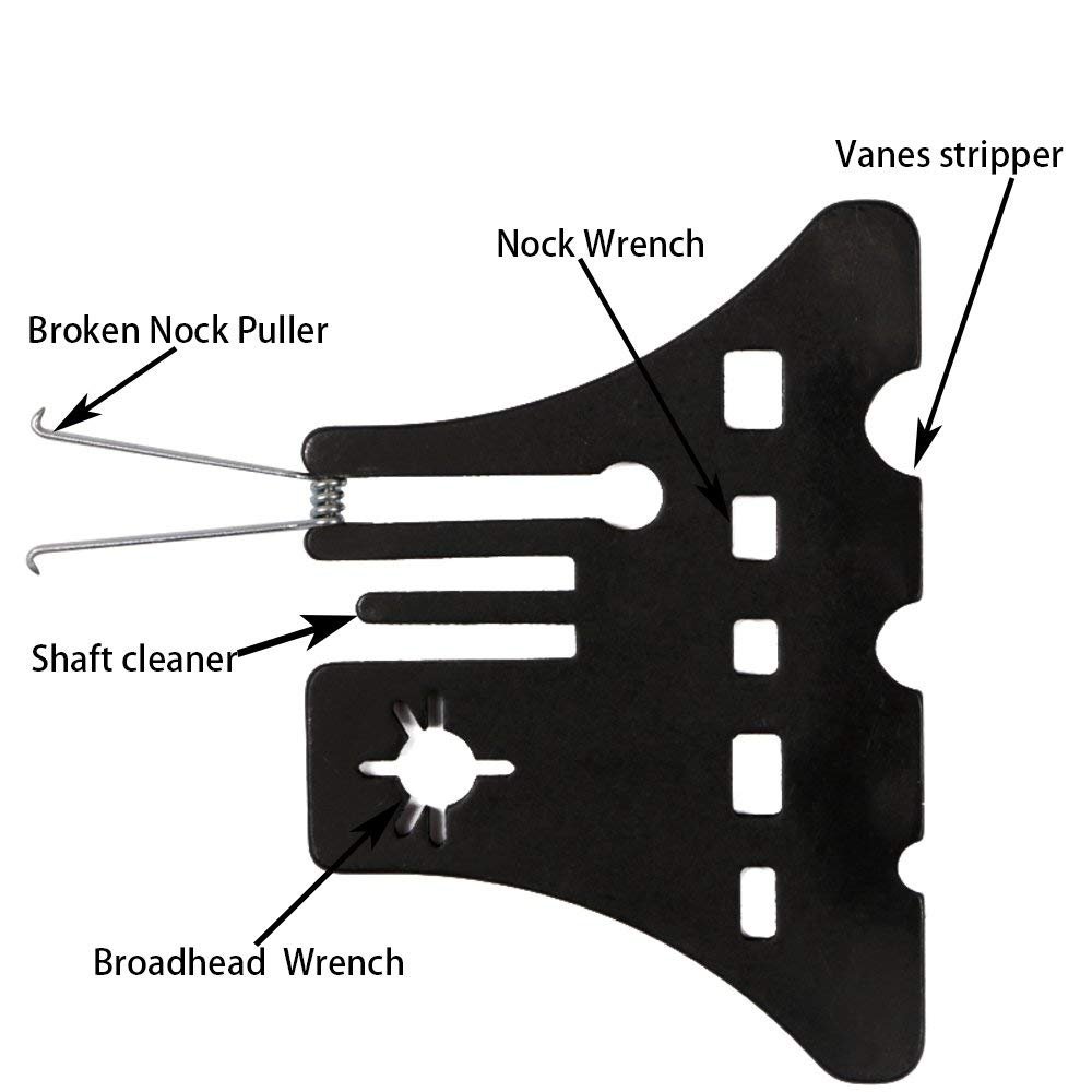New Multifunctional Arrow Repairer Tool Fletch Removing Gear Cleaner Bow Nock Adjusting Device for Archery Hunting Shooting