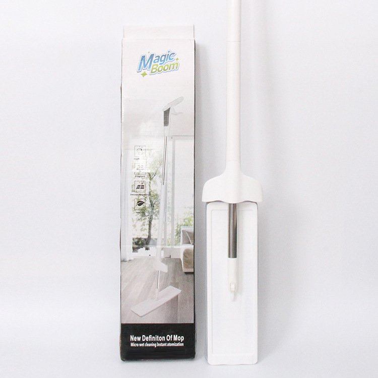Wholesale White Spray Mop Set Stainless Steel Handle with Flat Squeeze Microfiber Mop for Household Floor Cleaning