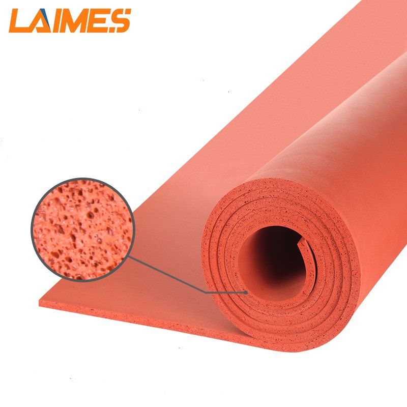 Factory Custom 1mm 2mm 3mm Sheet Silicone Rubber Self Adhesive Closed Cell Sponge Silicone Foam Sheet Silicone Rubber Sheet
