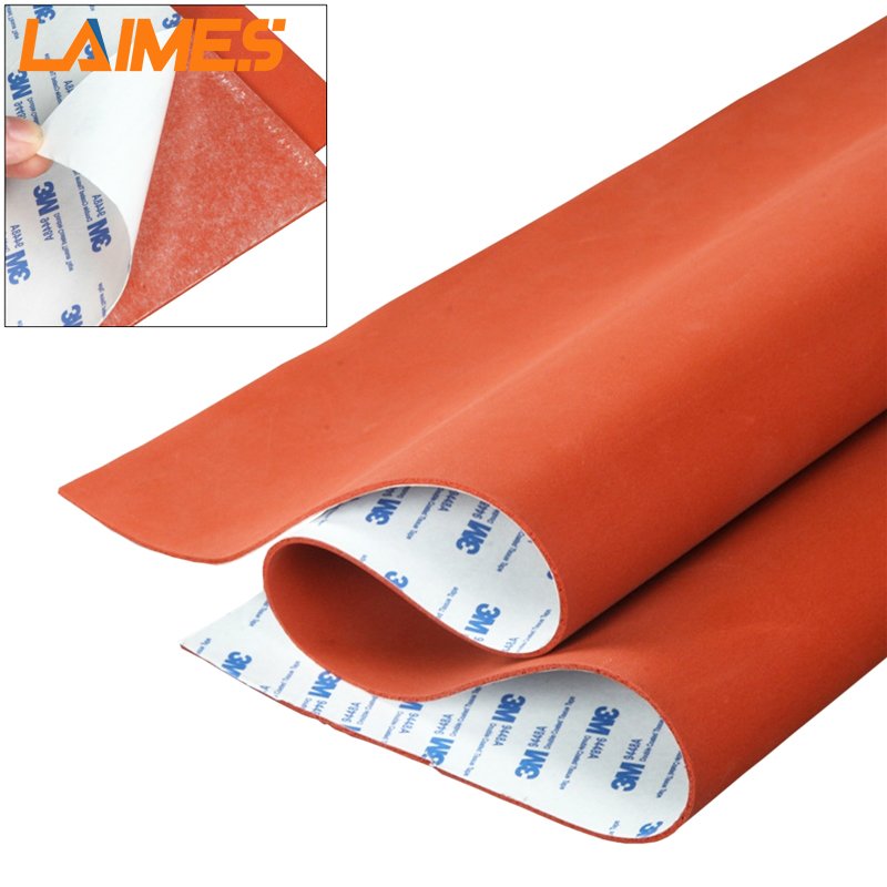 Factory Custom 1mm 2mm 3mm Sheet Silicone Rubber Self Adhesive Closed Cell Sponge Silicone Foam Sheet Silicone Rubber Sheet