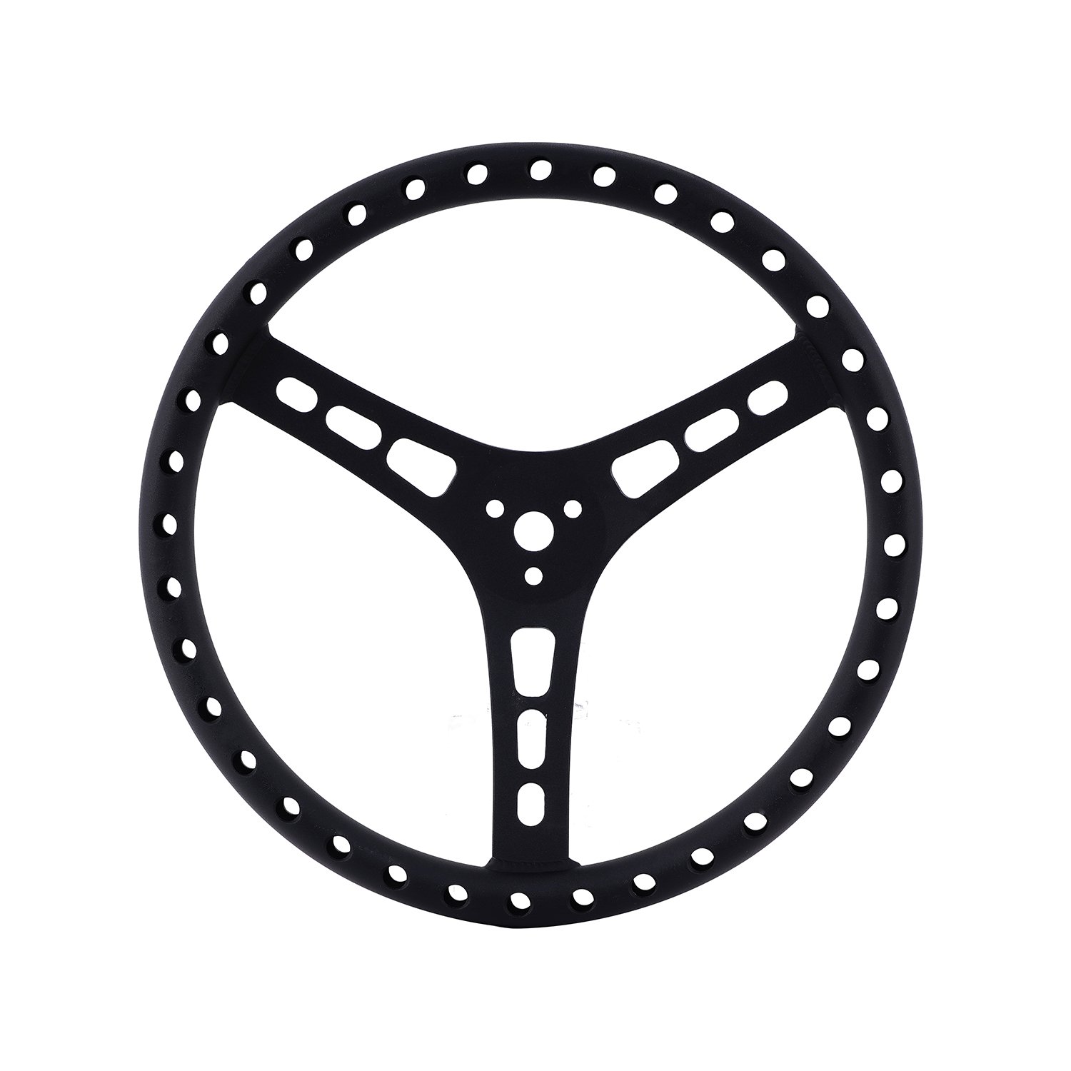 Universal 15 inch Sprint Car Aluminum Steering Wheel Flat Black